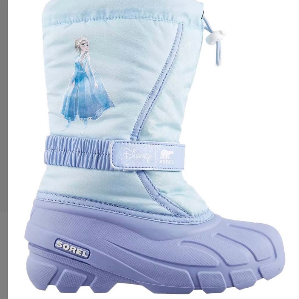 NEW SOREL Girls Purple Blue Disney Frozen 2 Flutter Elsa Winter Duck Boots